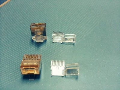 水晶頭8P8C短體金殼水晶頭帶扣式塞廠價(jià)直銷